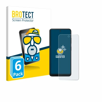 Front side of a product packaging with the brand logo BROTECT. Next to it is the device Xplora HMD Fusion X1 shown with the co