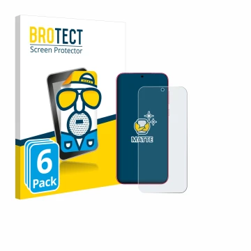 Front side of a product packaging with the brand logo BROTECT. Next to it is the device Huawei Pura 80 shown with the correspo