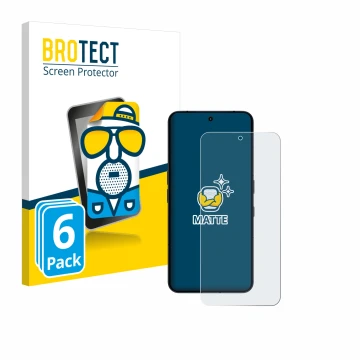 Front side of a product packaging with the brand logo BROTECT. Next to it is the device Nothing Phone (3) shown with the corre