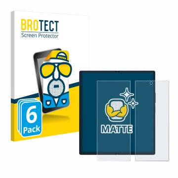 Front side of a product packaging with the brand logo BROTECT. Next to it is the device Samsung Galaxy Z Fold 7 (Inner display