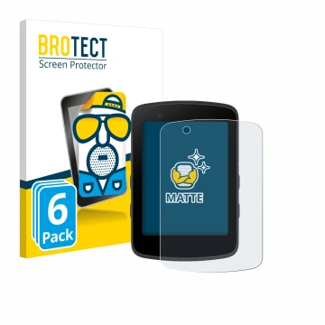 Front side of a product packaging with the brand logo BROTECT. Next to it is the device Bryton Rider 550 shown with the corres