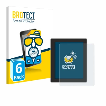 Front side of a product packaging with the brand logo BROTECT. Next to it is the device Peterson Strobostomp Mini shown with t