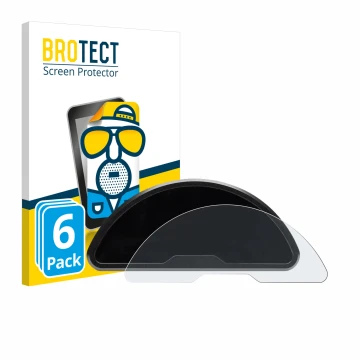 Front side of a product packaging with the brand logo BROTECT. Next to it is the device motogadget motoscope pro shown with th