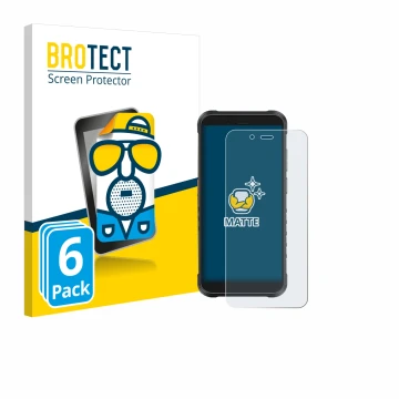 Front side of a product packaging with the brand logo BROTECT. Next to it is the device Ulefone RugKing shown with the corresp