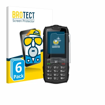 Front side of a product packaging with the brand logo BROTECT. Next to it is the device Hammer Rock shown with the correspondi