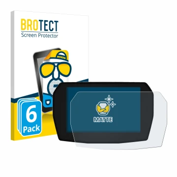 Front side of a product packaging with the brand logo BROTECT. Next to it is the device Ducati Panigale V2 2025 shown with the