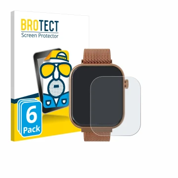 Front side of a product packaging with the brand logo BROTECT. Next to it is the device Techmade M-GLAM011 1.75