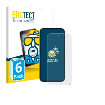 Front side of a product packaging with the brand logo BROTECT. Next to it is the device Oppo Reno 15 shown with the correspond