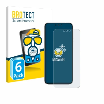 Front side of a product packaging with the brand logo BROTECT. Next to it is the device Huawei Mate 80 Pro shown with the corr