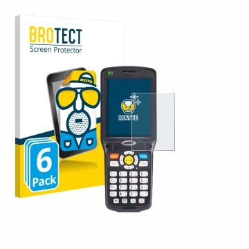 Front side of a product packaging with the brand logo BROTECT. Next to it is the device Unitech HT510 shown with the correspon