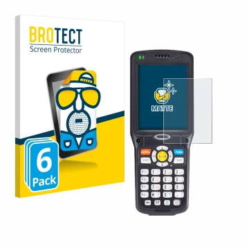 Front side of a product packaging with the brand logo BROTECT. Next to it is the device Unitech HT510A shown with the correspo