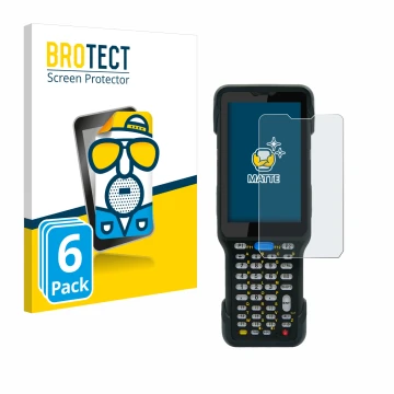 Front side of a product packaging with the brand logo BROTECT. Next to it is the device Unitech HT730 shown with the correspon