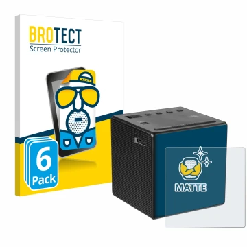 Front side of a product packaging with the brand logo BROTECT. Next to it is the device Sony ICF-C1 shown with the correspondi