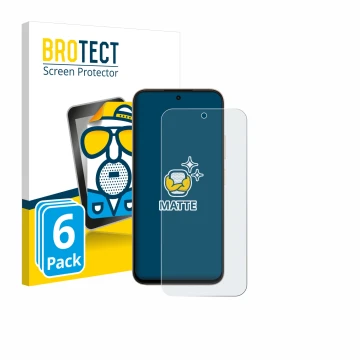 Front side of a product packaging with the brand logo BROTECT. Next to it is the device Oppo A6t shown with the corresponding 