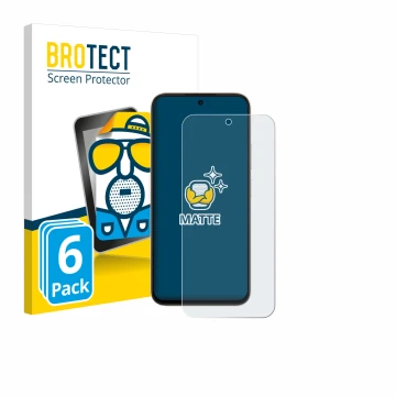 Front side of a product packaging with the brand logo BROTECT. Next to it is the device Oppo A6c shown with the corresponding 