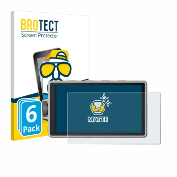 Front side of a product packaging with the brand logo BROTECT. Next to it is the device DJI Ronin 4D shown with the correspond