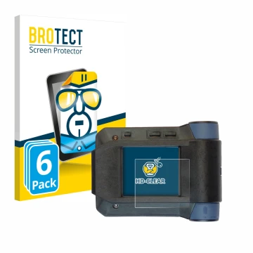 Front side of a product packaging with the brand logo BROTECT. Next to it is the device Swissphone s.Quad X15 shown with the c