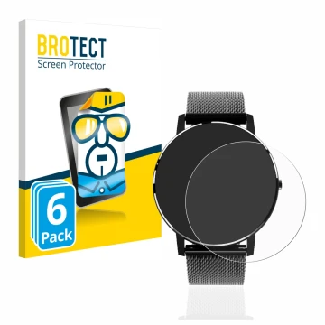 Front side of a product packaging with the brand logo BROTECT. Next to it is the device Holalei Fitness Tracker 1.3
