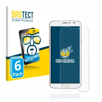 Front side of a product packaging with the brand logo BROTECT. Next to it is the device Doro 8080 shown with the corresponding