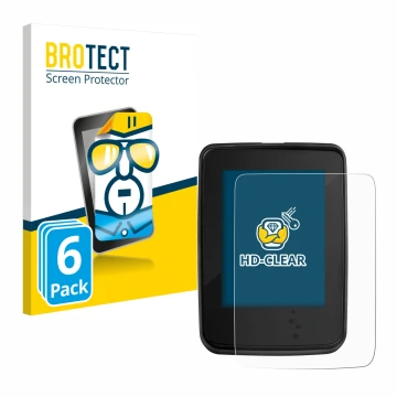 Front side of a product packaging with the brand logo BROTECT. Next to it is the device Giant RideDash Evo shown with the corr