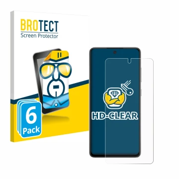 Front side of a product packaging with the brand logo BROTECT. Next to it is the device Samsung Galaxy A52s 5G shown with the 
