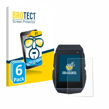 Front side of a product packaging with the brand logo BROTECT. Next to it is the device Sigma ROX 11.1 Evo shown with the corr