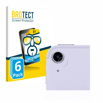 Front side of a product packaging with the brand logo BROTECT. Next to it is the device Apple iPad Air 5 WiFi 2022 (ONLY Camer