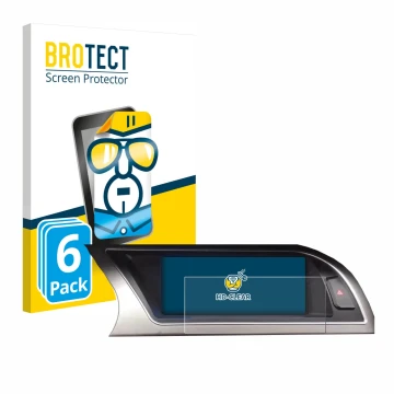 Front side of a product packaging with the brand logo BROTECT. Next to it is the device Audi Audi A4 B8 (2012-2015) MMI Naviga
