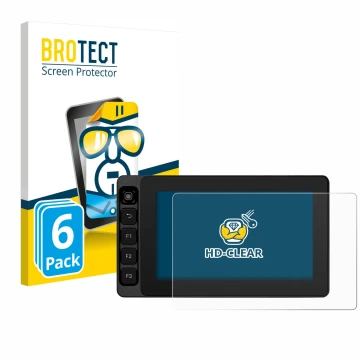 Front side of a product packaging with the brand logo BROTECT. Next to it is the device SmallHD Ultra 5 shown with the corresp