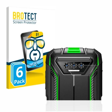 Front side of a product packaging with the brand logo BROTECT. Next to it is the device Doogee S41 Pro (ONLY Camera Lens) show