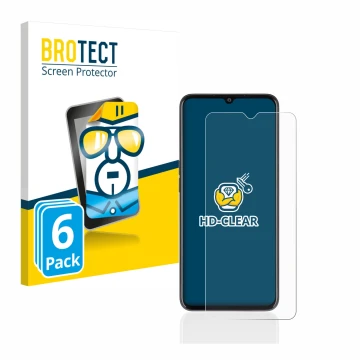 Front side of a product packaging with the brand logo BROTECT. Next to it is the device Oppo A77 5G shown with the correspondi