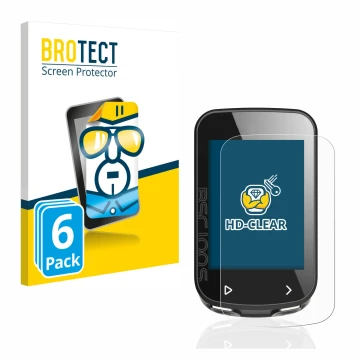 Front side of a product packaging with the brand logo BROTECT. Next to it is the device iGPSPORT BSC100S shown with the corres