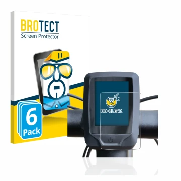 Front side of a product packaging with the brand logo BROTECT. Next to it is the device Specialized turbo vado 4.0 2022 (E-Bik