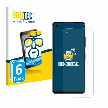 Front side of a product packaging with the brand logo BROTECT. Next to it is the device ASUS ZenFone 10 shown with the corresp