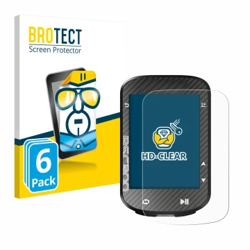 Front side of a product packaging with the brand logo BROTECT. Next to it is the device iGPSPORT BSC300 shown with the corresp