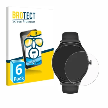 Front side of a product packaging with the brand logo BROTECT. Next to it is the device Pireware Harmony 4 shown with the corr