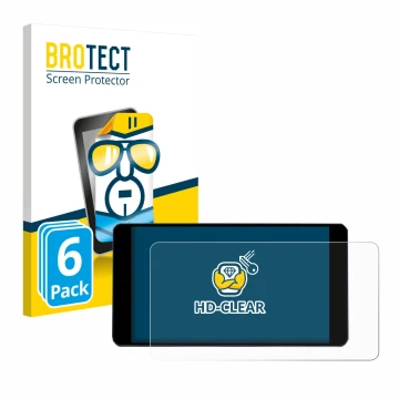 Front side of a product packaging with the brand logo BROTECT. Next to it is the device Zontes 350D shown with the correspondi