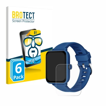Front side of a product packaging with the brand logo BROTECT. Next to it is the device Biggerfive BW01 1.5