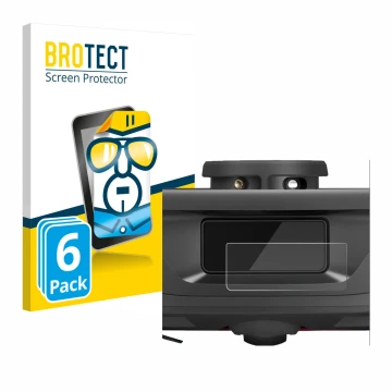 Front side of a product packaging with the brand logo BROTECT. Next to it is the device Roborock Q Revo (ONLY Camera) shown wi