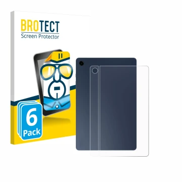 Front side of a product packaging with the brand logo BROTECT. Next to it is the device Samsung Galaxy Tab A9 Plus 5G (Back) s