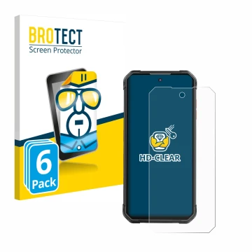 Front side of a product packaging with the brand logo BROTECT. Next to it is the device iiiF150 B2 Pro shown with the correspo