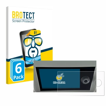 Front side of a product packaging with the brand logo BROTECT. Next to it is the device Volkswagen California 6.1 shown with t