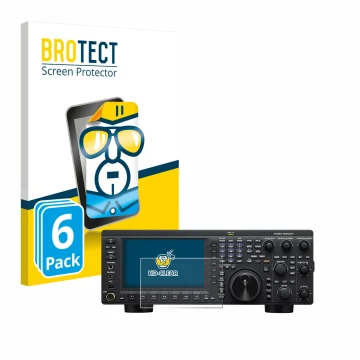 Front side of a product packaging with the brand logo BROTECT. Next to it is the device Kenwood TS-890S shown with the corresp