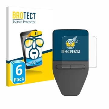 Front side of a product packaging with the brand logo BROTECT. Next to it is the device Trezor Safe 3 shown with the correspon