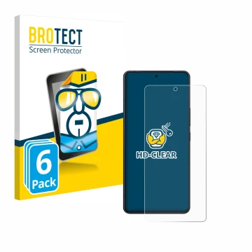 Front side of a product packaging with the brand logo BROTECT. Next to it is the device ASUS ZenFone 11 Ultra shown with the c