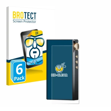 Front side of a product packaging with the brand logo BROTECT. Next to it is the device Cayin N3-Ultra shown with the correspo