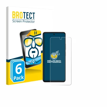 Front side of a product packaging with the brand logo BROTECT. Next to it is the device Oppo A79 5G shown with the correspondi
