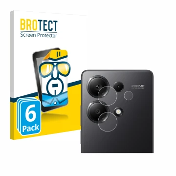 Front side of a product packaging with the brand logo BROTECT. Next to it is the device Xiaomi Redmi Note 13 Pro 4G (ONLY Came