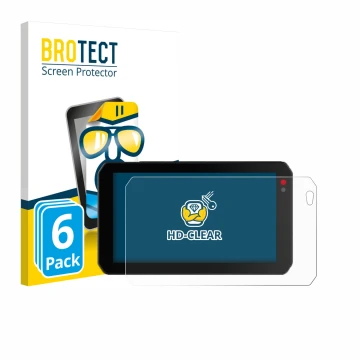 Front side of a product packaging with the brand logo BROTECT. Next to it is the device Chigee AIO-5 Lite shown with the corre