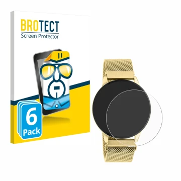 Front side of a product packaging with the brand logo BROTECT. Next to it is the device Oozoo Q00121 shown with the correspond